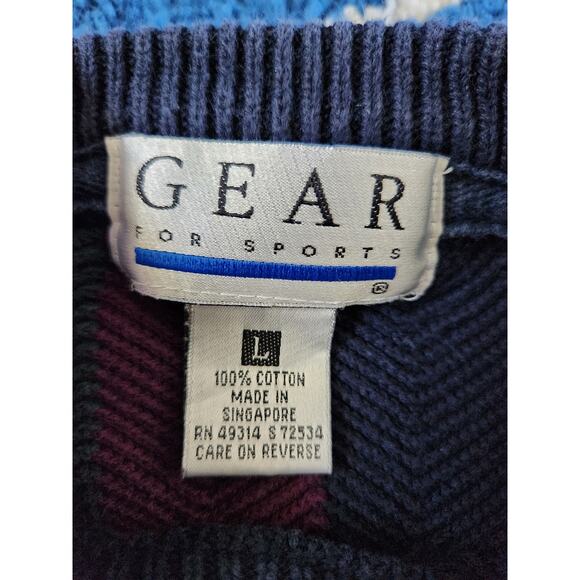 Y2k Men's Gear Retro Knit Sweater Lg - Picture 6 of 8